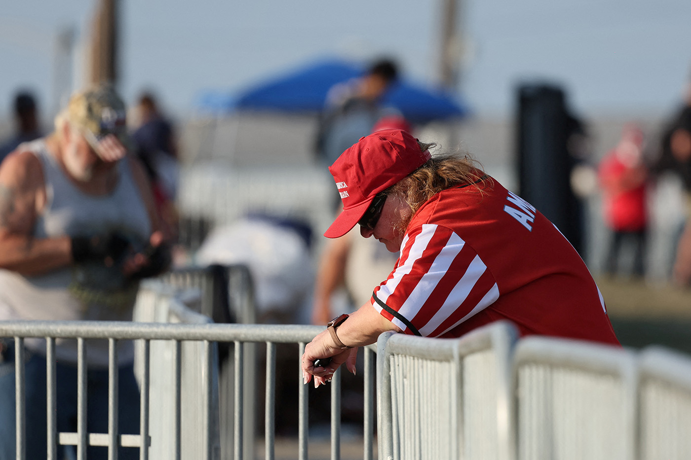 Trump supporter at the site after the attack