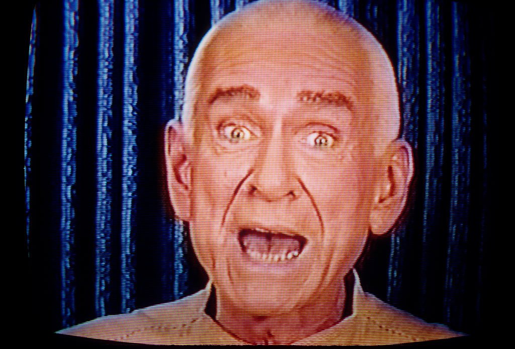 Image of Marshall Applewhite taken from a television screen