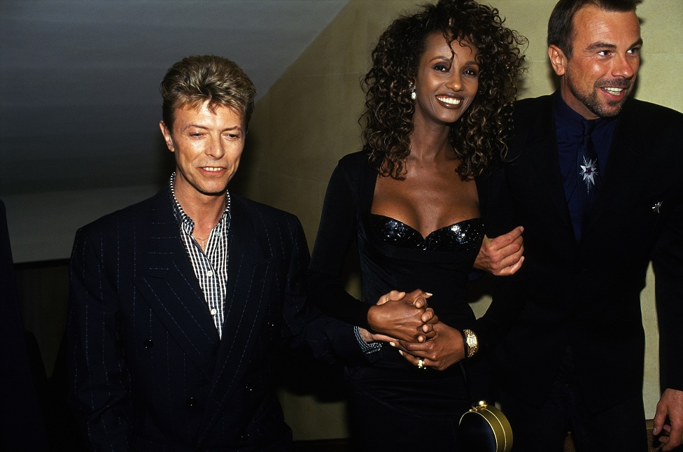 David Bowie, Iman and Mugler in Paris, 1991