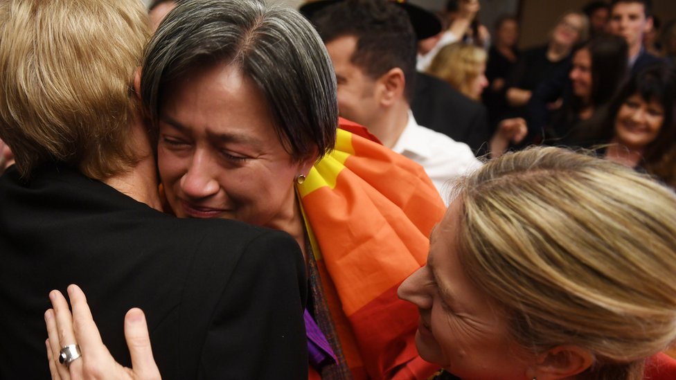 Australia Gay Marriage Gay Senator Penny Wongs Tears Of Joy Bbc News 3198