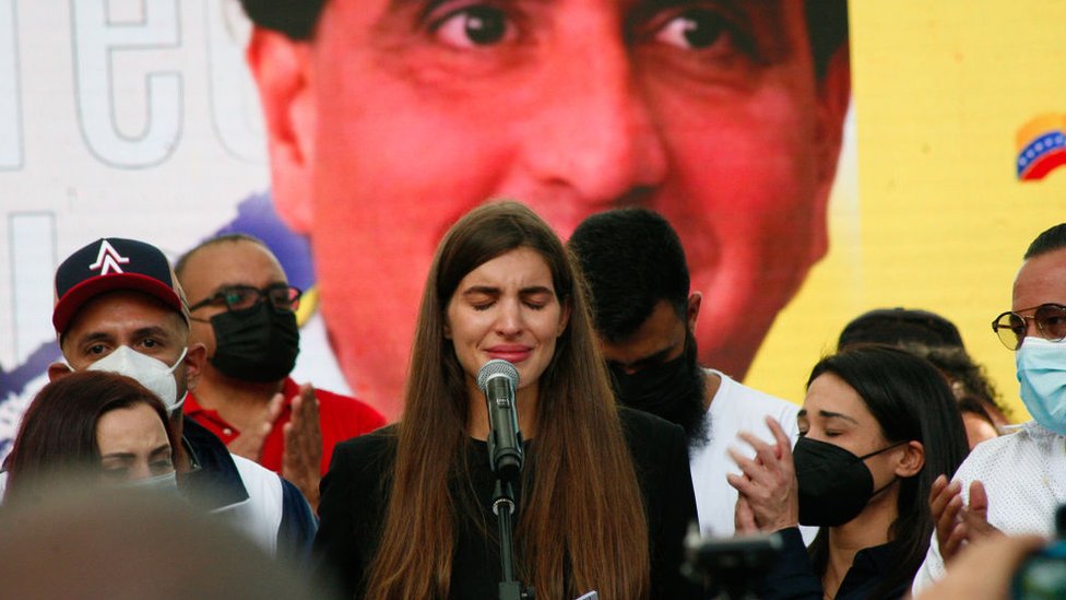 Camilla Fabri leyó este domingo en Caracas una carta escrita por su esposo Alex Saab.