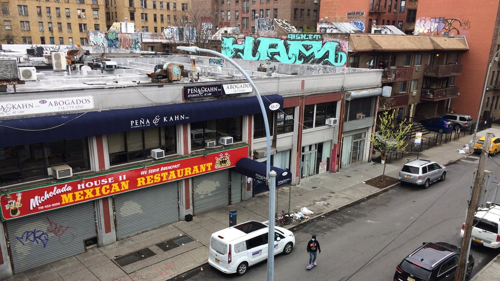 Restaurante mexicano cerrado en Queens.