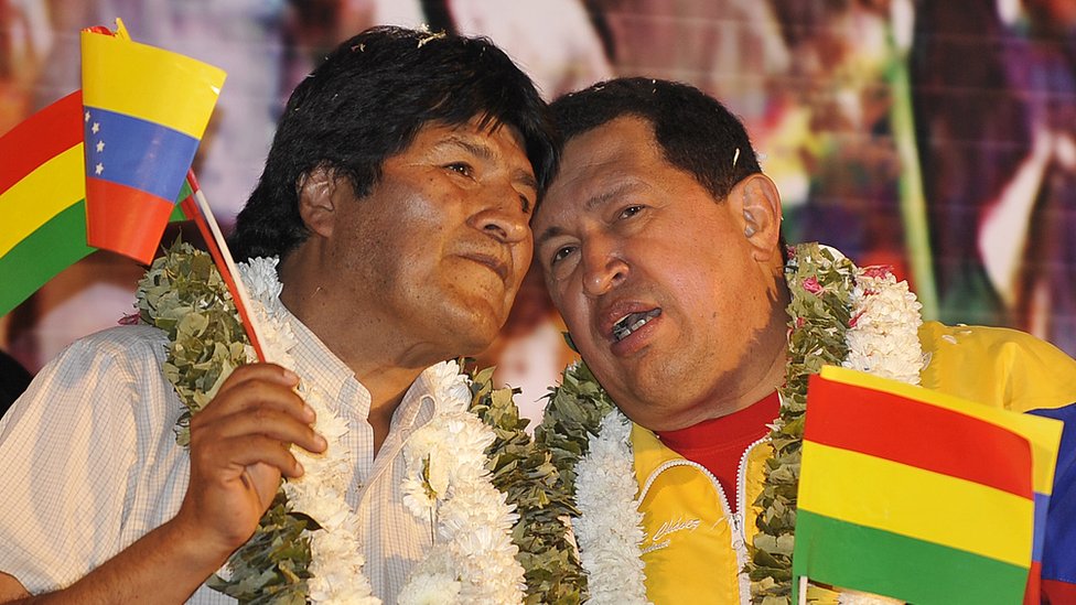 Evo y Chávez