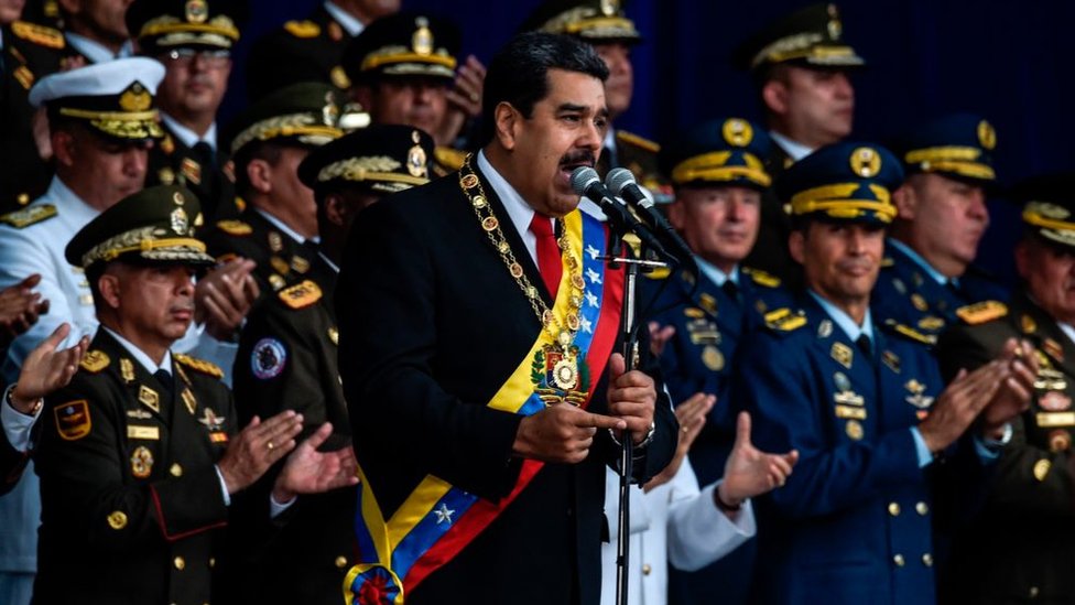 El supuesto atentado contra Maduro se produjo durante un acto militar.
