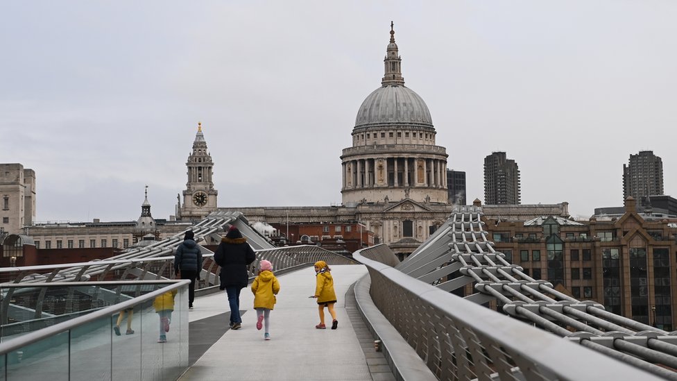 People on Millennium Bridge