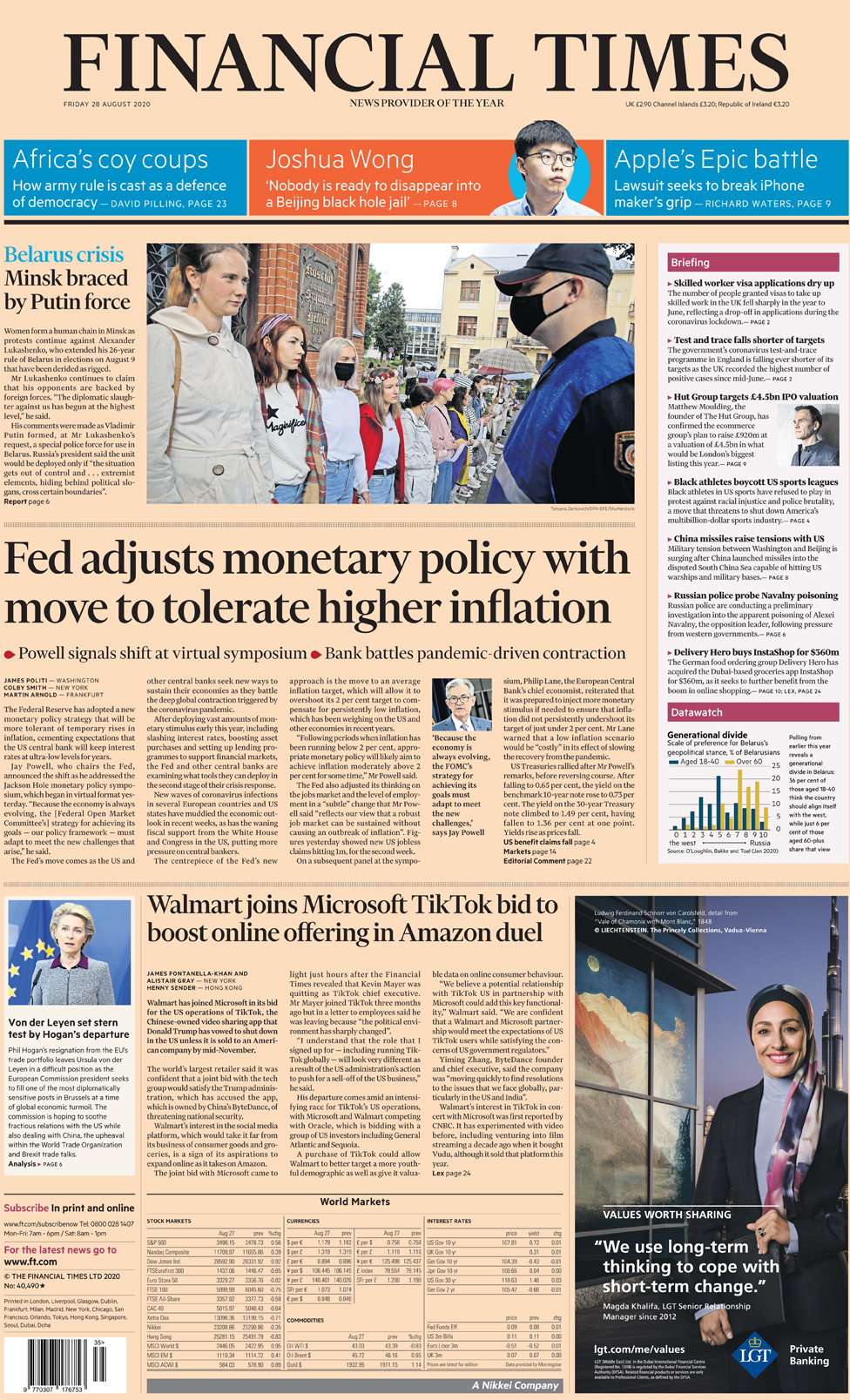 Financial Times 28 August