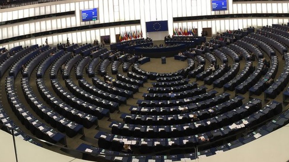 European Parliament chamber, Strasbourg, 4 July 2017