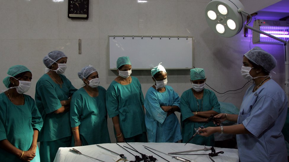File photo of Ayurvedic doctors being trained by surgeons at Mumbai hospital in 2008