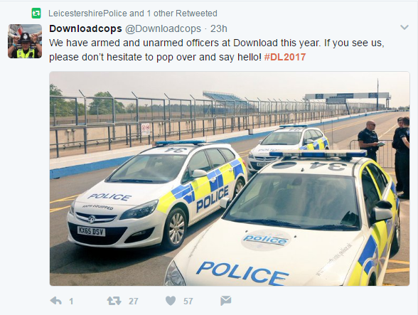 Твиттер полицейских на Download