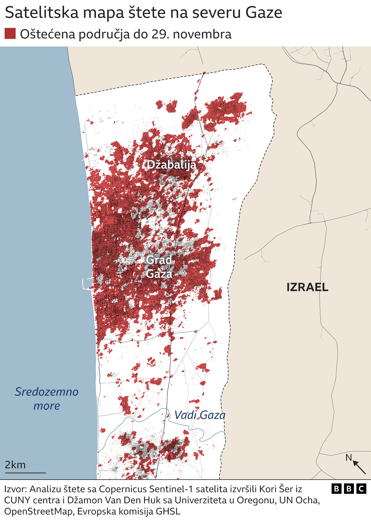 uništenja u elovima Gaze