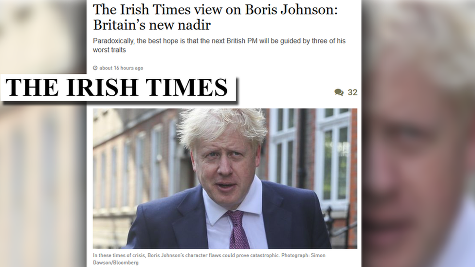 Редакционная статья Irish Times о Борисе Джонсоне, 24 июля 2019 г.