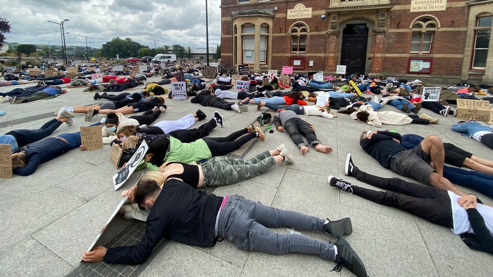 Sisters Organise Devon Protest Over George Floyd Death Bbc News