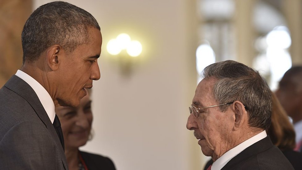 Barack Obama y Raúl Castro en La Habana en marzo de 2016