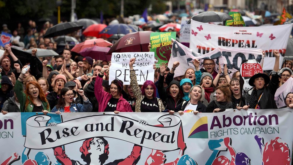 Irish abortion laws Protests held across the world BBC News