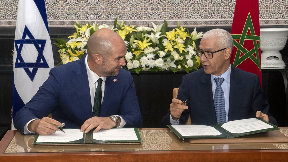 المغرب وإسرائيل: اعتراف إسرائيلي مرتقب بسيادة المغرب على الصحراء الغربية 1 رئيس مجلس النواب المغربي رشيد الطالبي العالمي ورئيس الكنيست الإسرائيلي أمير أوحانا