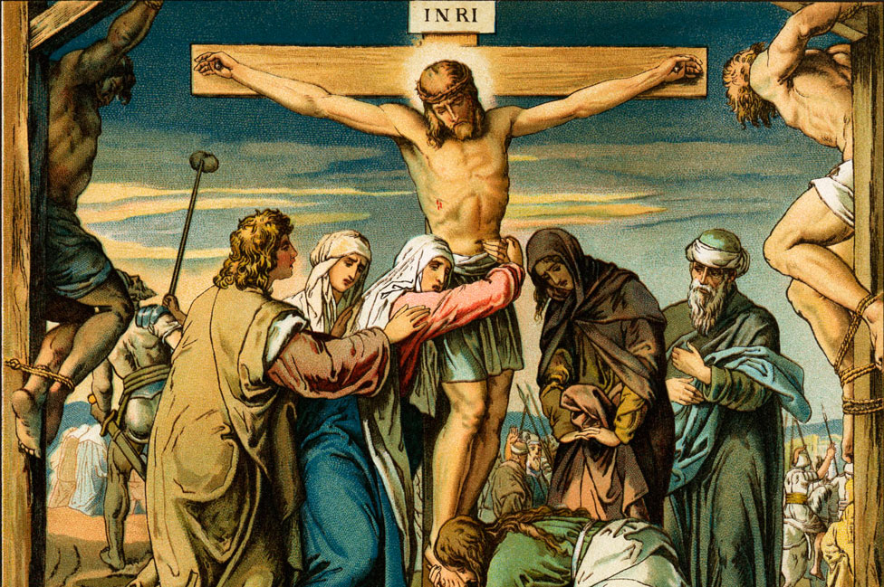 Una ilustración de 1880 de la crucifixión de Jesús