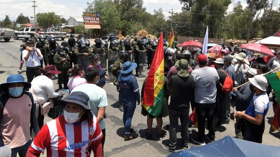 A protest in Cochabamba