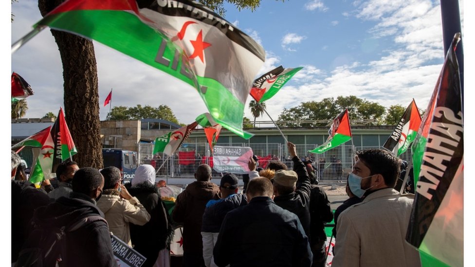 احتجاجات أمام القنصلية المغربية في إشبيلية دعما للشعب الصحراوي