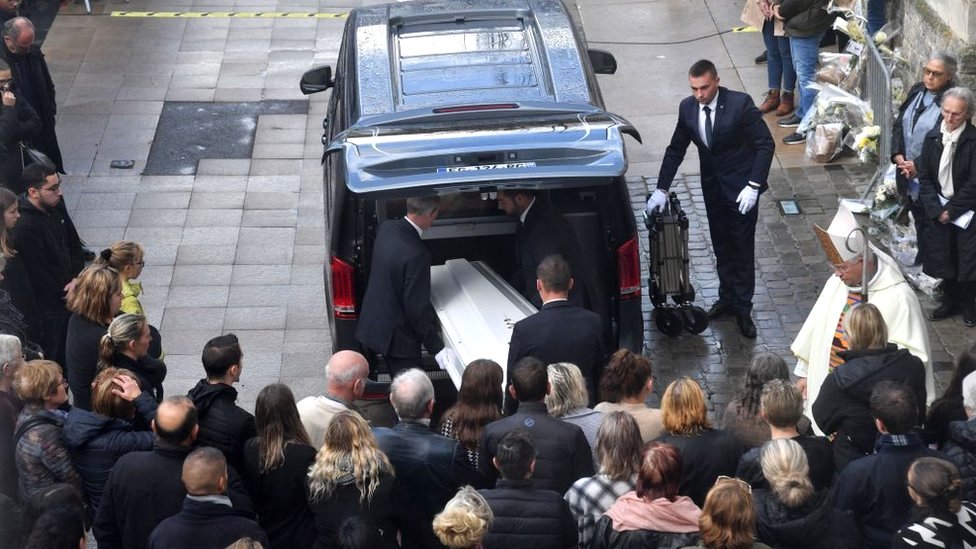 The funeral of 12-year-old girl Lola at Lillers