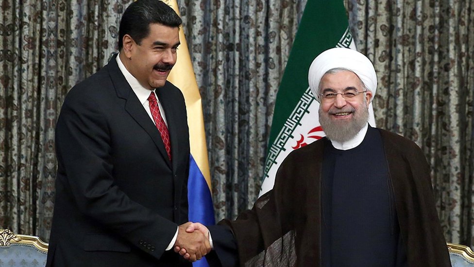 Hasan Rohani y Nicolás Maduro