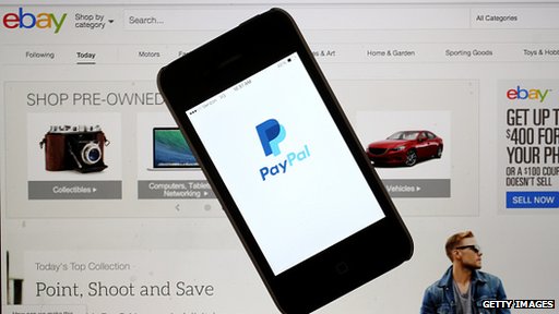 PayPal по телефону перед страницей Ebay