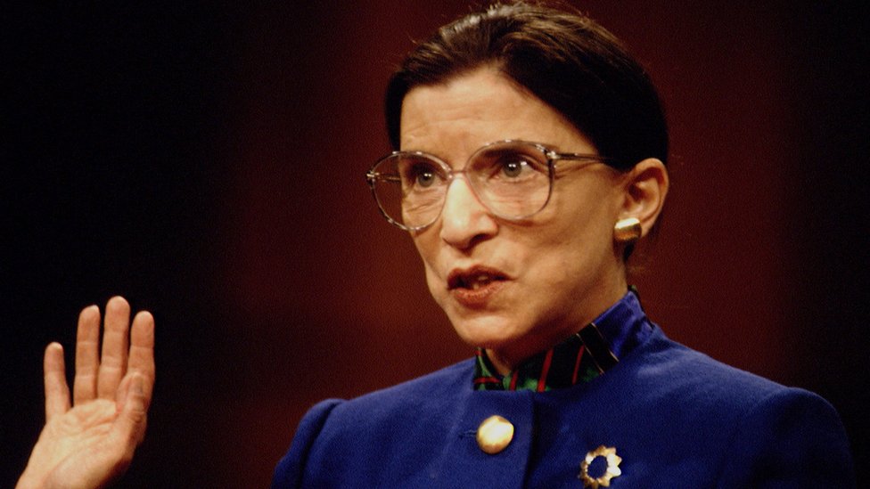 Ginsburg at her Senate confirmation hearing