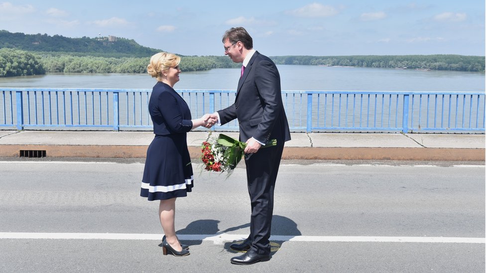 Kitarović i Vučić, Bogojevo-Erdut, 20. jun 2016.