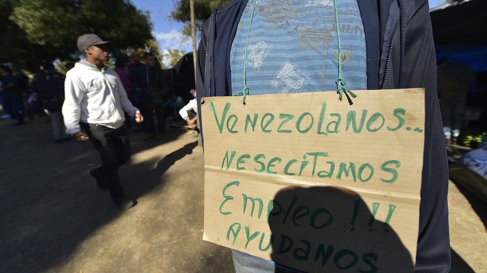 Venezolano pide trabajo