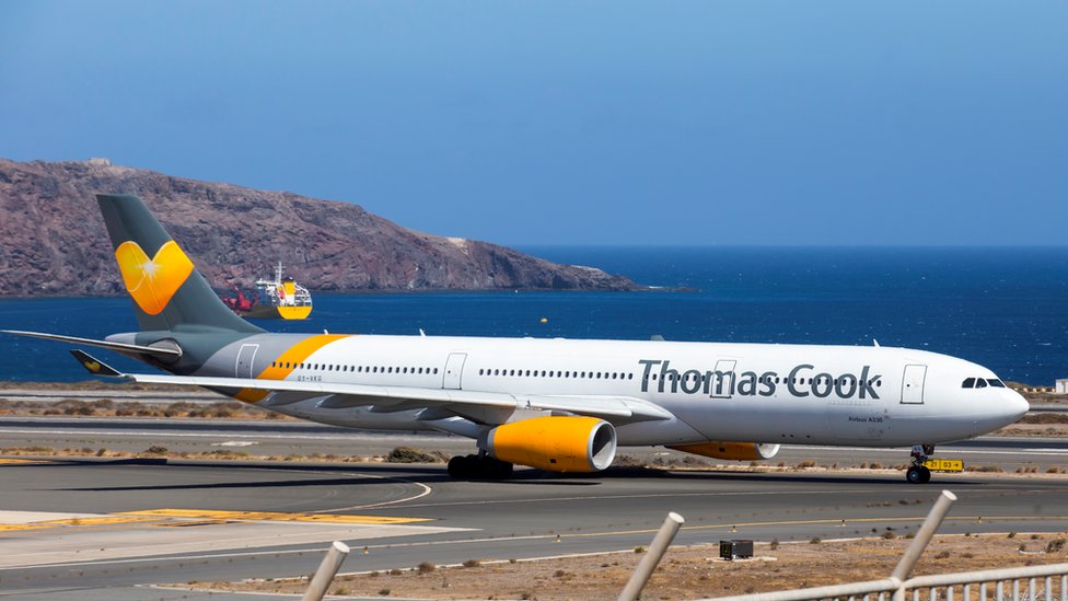 Самолет Thomas Cook Scandinavia Airbus A330 в Лас-Пальмасе на Канарских островах, Испания, 25 сентября 2019 г.