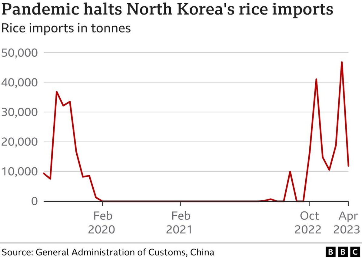 North Korea rice imports - Chart