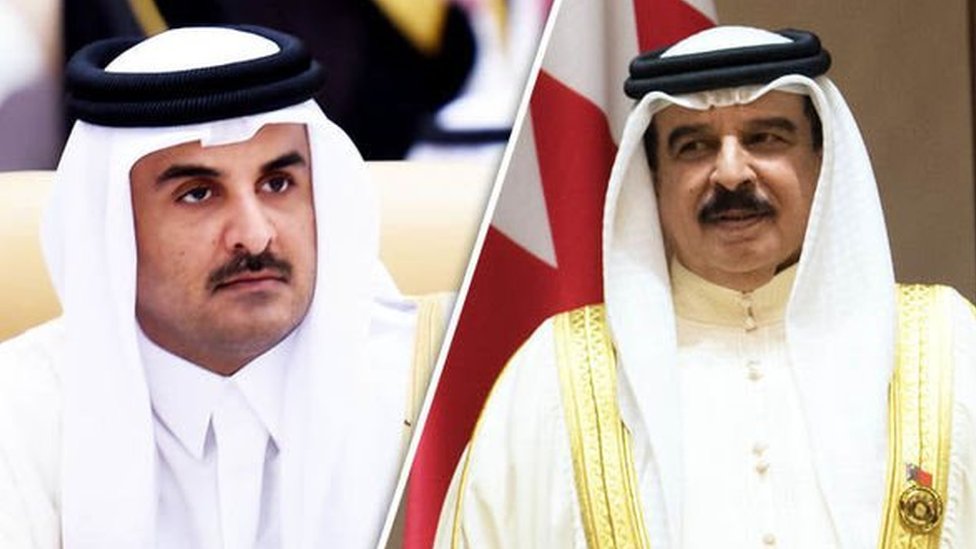 أمير قطر وملك البحرين