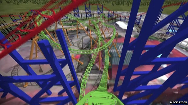 Virtual ride on new Blackpool Pleasure Beach rollercoaster - BBC News