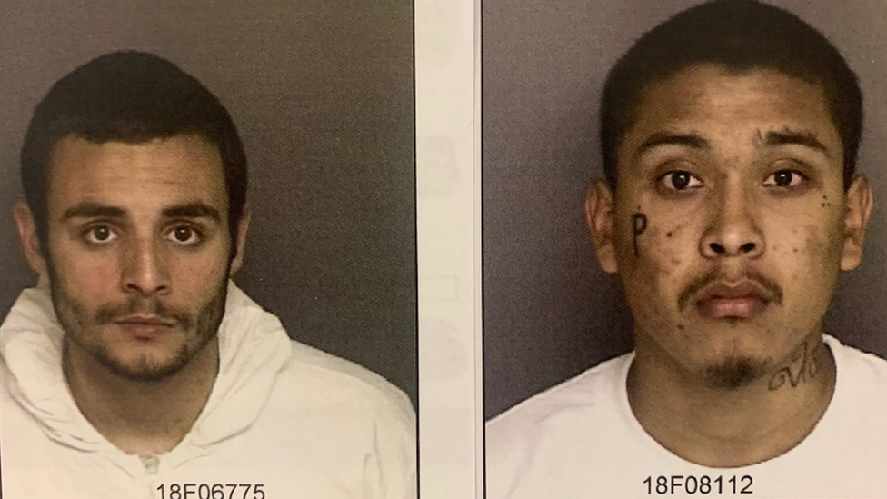 Santos Samuel Fonseca (solda) ve Jonathan Salazar (sağda) Monterey County hapishanesinden kaçtılar.