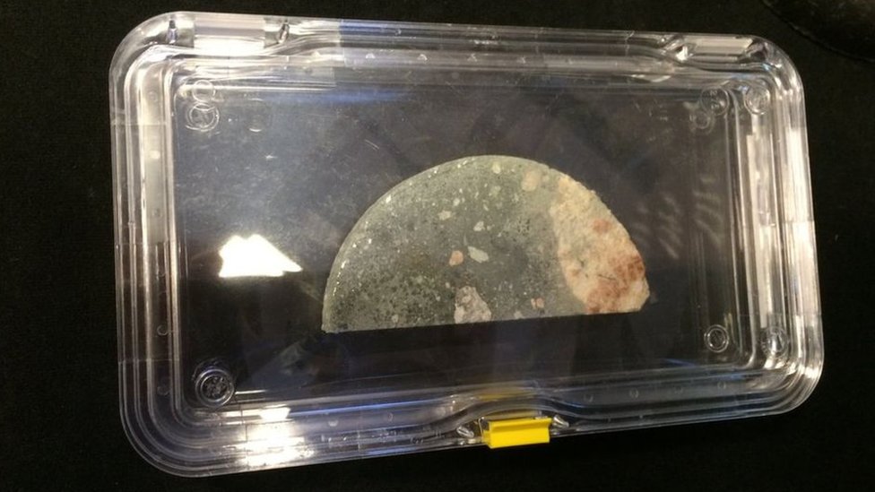 La perforación se hizo entre mayo y junio de 2016. Roca del cráter de Chicxulub