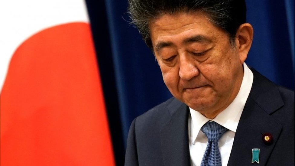 Japanese Prime Minister Shinzo Abe speaks during a news conference at the prime minister