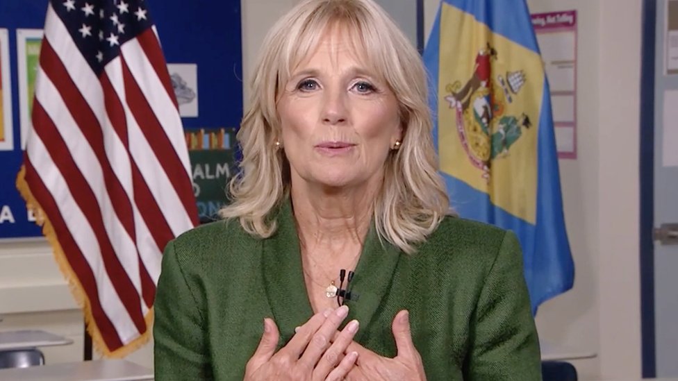 Jill Biden discursa na convenção do Partido Democrata