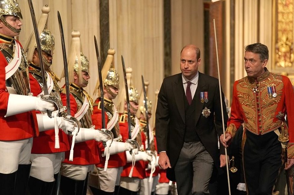 Prince William was among the senior royals attending the ceremony