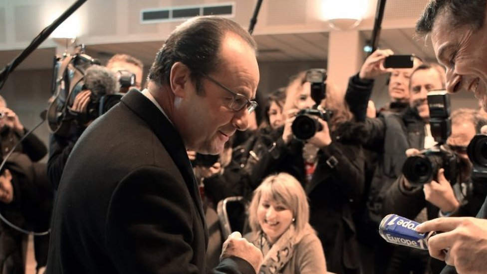 Франсуа Олланд голосует в Тюле на западе Франции. Фото: 13 декабря 2015 г.