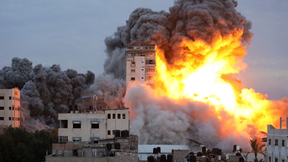 Israeli airstrike in Gaza, Palestine on 7 October