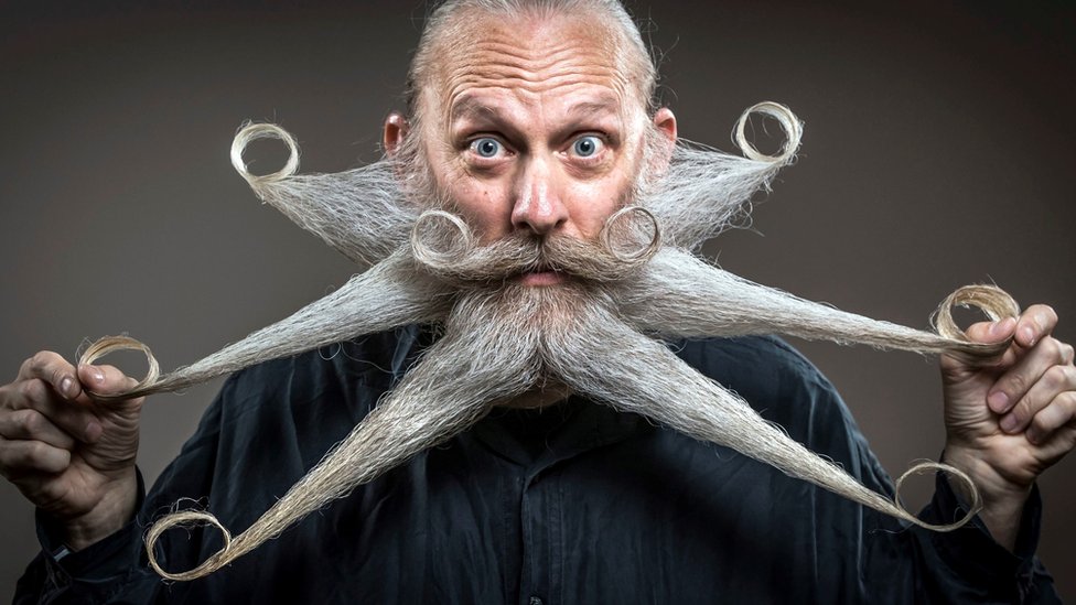 Tash-tastic! Beards and moustaches compete at British Champs - BBC Newsround