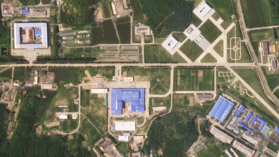 Una imagen satelital muestra la instalación de producción de misiles de Sanumdong en Corea del Norte, el 29 de julio, 2018