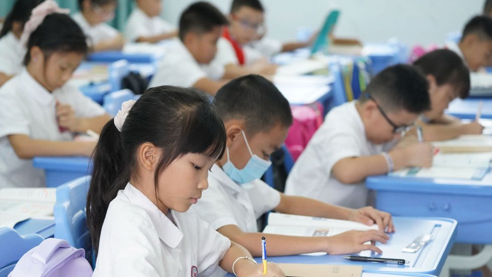 Children at after-school tutoring in Foshan, Guangdong province - 1 September