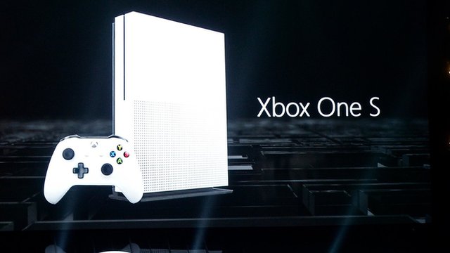 Microsoft's Xbox One S game console announcement at E3 gaming show
