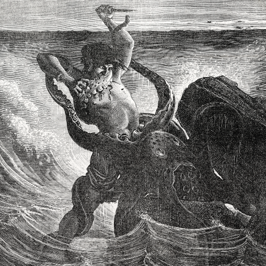 Труженики моря вдохновили образ рыбака, сражающегося с гигантским осьминогом