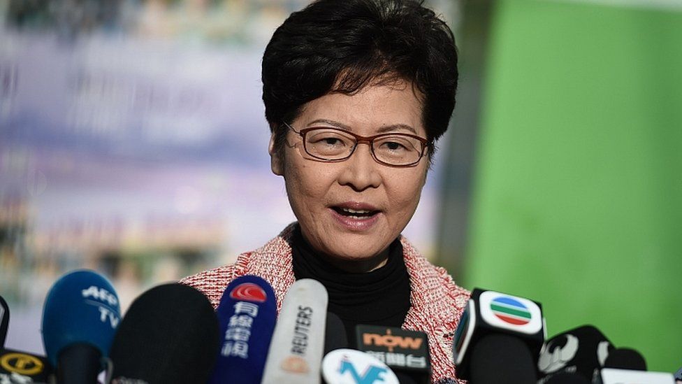Carrie Lam mengaku gembira pemilihan berjalan aman dan lancar.