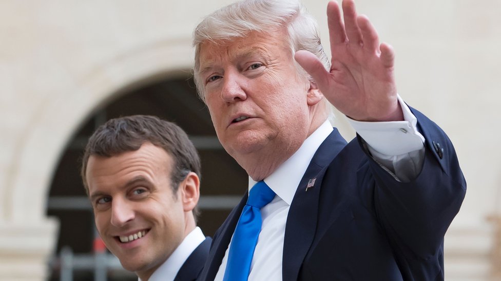 Трамп и Макрон