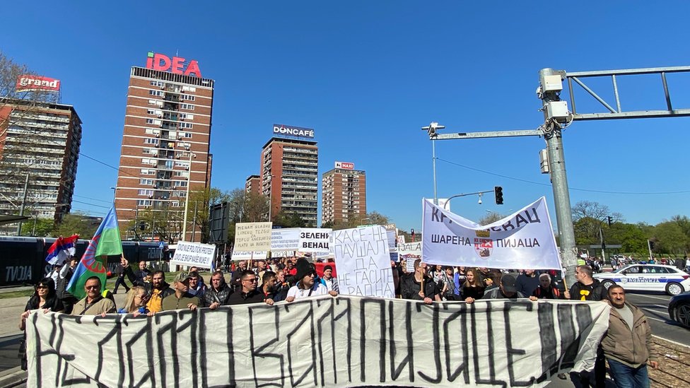 protest pijačnih prodavaca u Beogradu 13. aprila