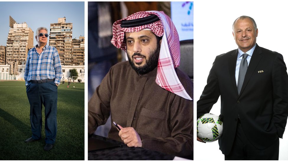 هاني أبو ريدة وتركي آل الشيخ ومرتضى منصور
