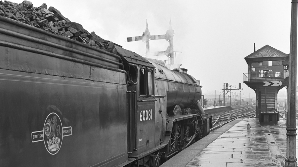 Паровоз Шотовер на вокзале Лидс-Сити, 1961 год