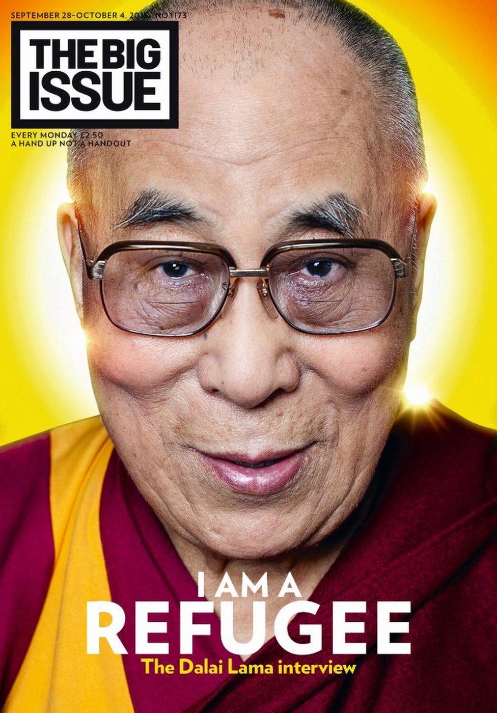 Далай-лама, интервью с обложкой Big Issue